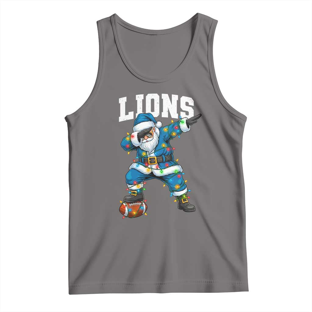 LF Christmas Tank Top Funny Dabbing Santa Football Lovers Game Day TS10 Deep Heather Print Your Wear