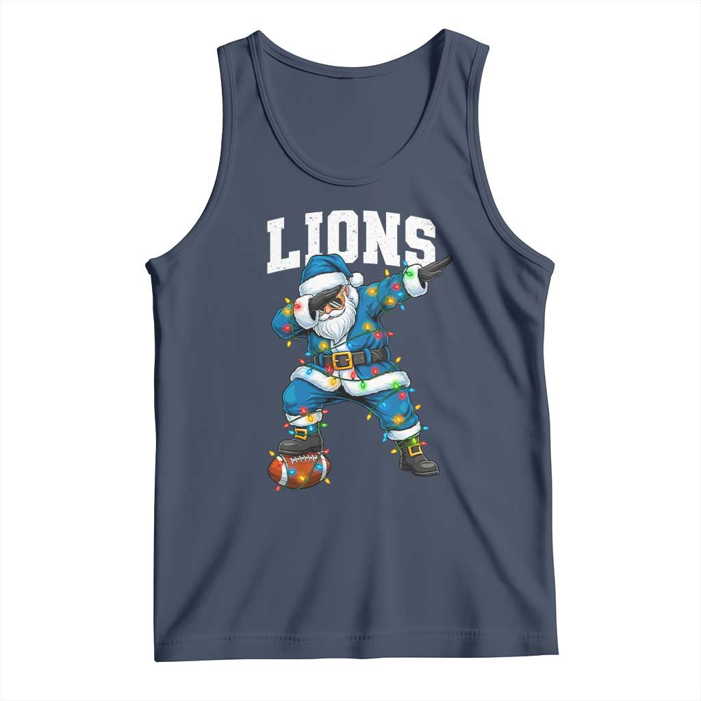 LF Christmas Tank Top Funny Dabbing Santa Football Lovers Game Day TS10 Navy Print Your Wear