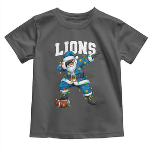 LF Christmas Toddler T Shirt Funny Dabbing Santa Football Lovers Game Day TS10 Dark Heather Print Your Wear