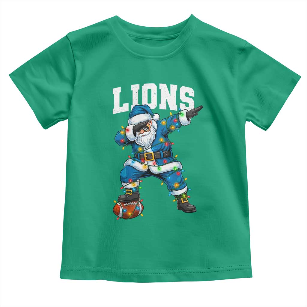 LF Christmas Toddler T Shirt Funny Dabbing Santa Football Lovers Game Day TS10 Irish Green Print Your Wear