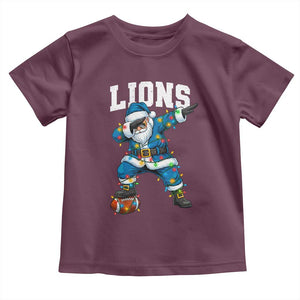 LF Christmas Toddler T Shirt Funny Dabbing Santa Football Lovers Game Day TS10 Maroon Print Your Wear