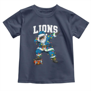 LF Christmas Toddler T Shirt Funny Dabbing Santa Football Lovers Game Day TS10 Navy Print Your Wear