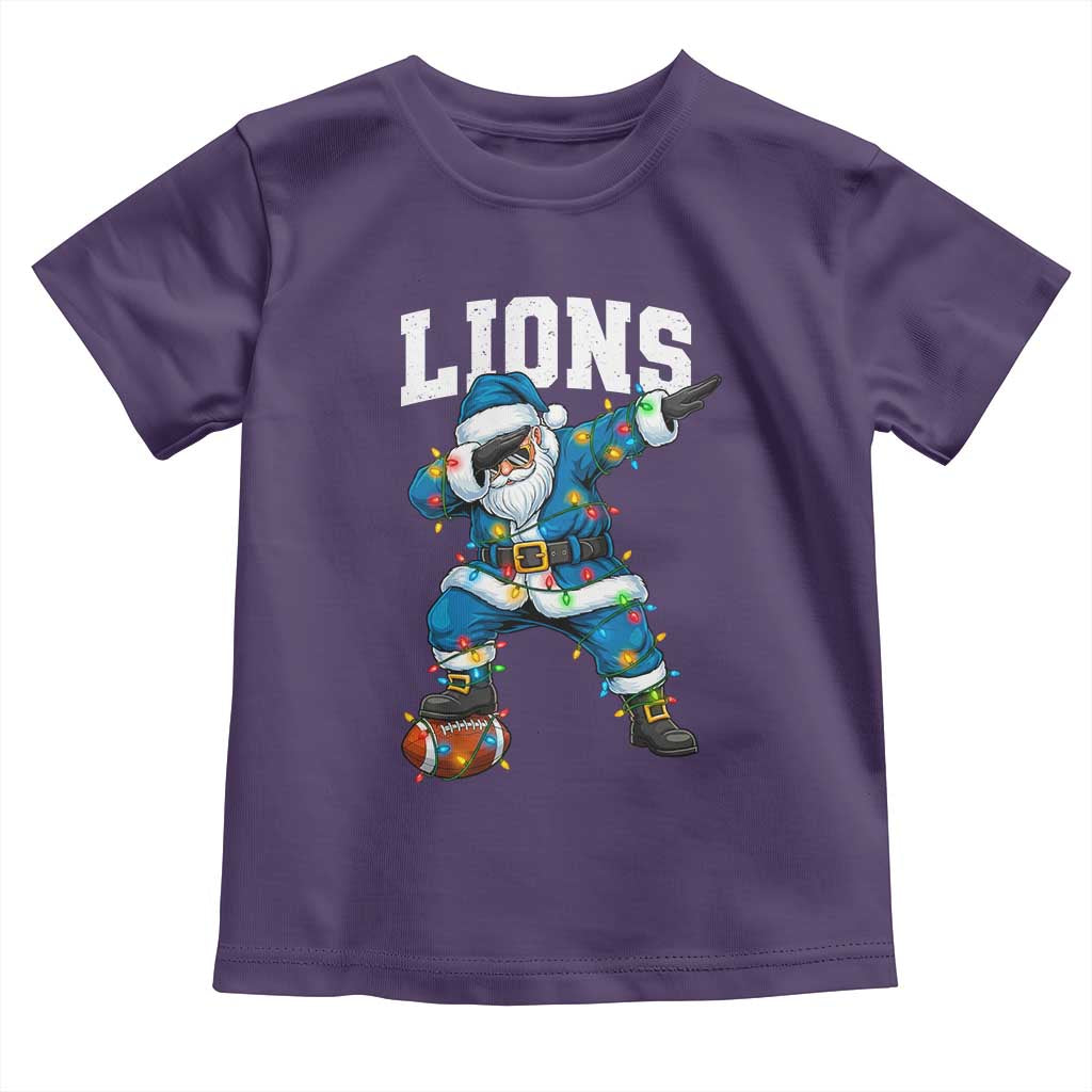 LF Christmas Toddler T Shirt Funny Dabbing Santa Football Lovers Game Day TS10 Purple Print Your Wear