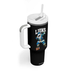 LF Christmas Tumbler With Handle Funny Dabbing Santa Football Lovers Game Day TS10 Print Your Wear