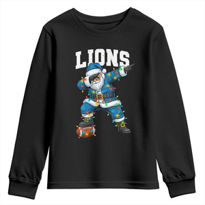 LF Christmas Youth Sweatshirt Funny Dabbing Santa Football Lovers Game Day TS10 Black Print Your Wear