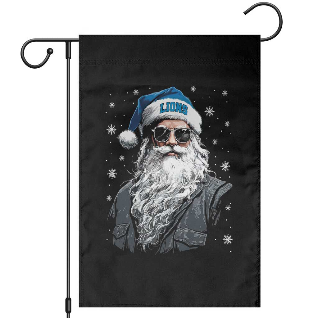 Vintage DFL Christmas Garden Flag Retro Santa Lions Fan Game Day TS10 Black Print Your Wear