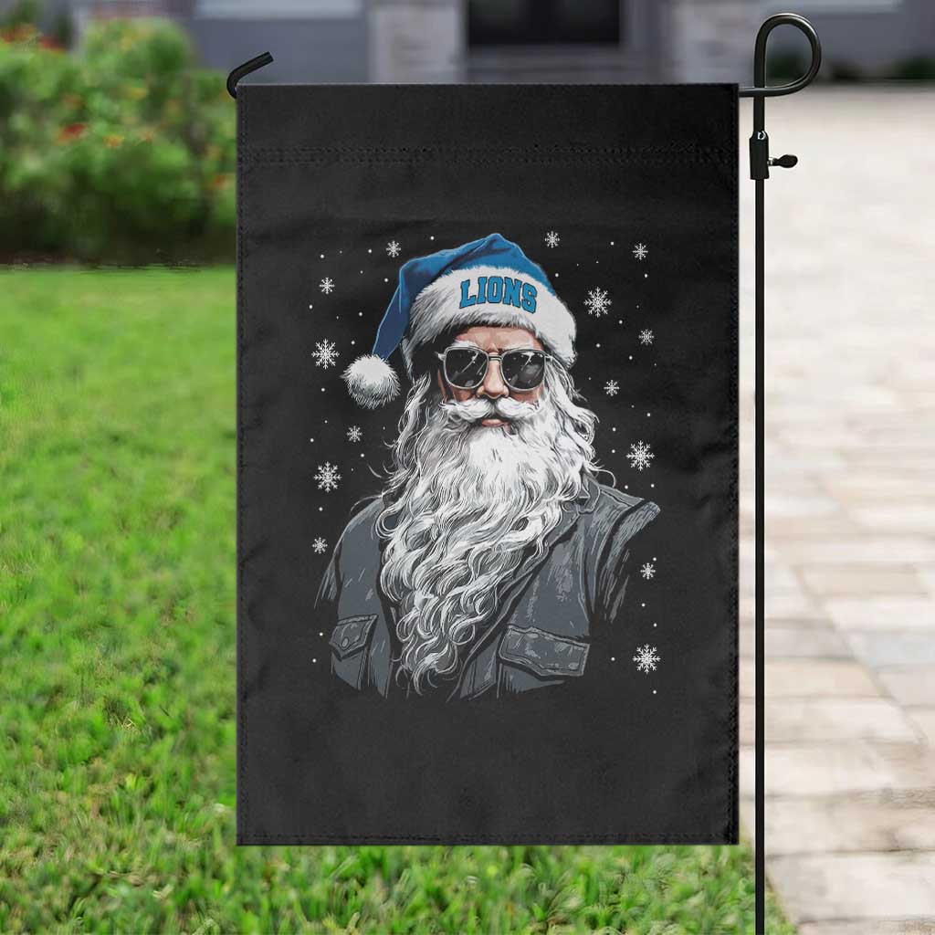 Vintage DFL Christmas Garden Flag Retro Santa Lions Fan Game Day TS10 Print Your Wear