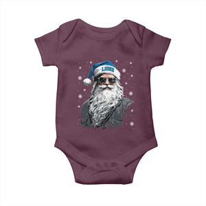 Vintage DFL Christmas Baby Onesie Retro Santa Lions Fan Game Day TS10 Maroon Print Your Wear