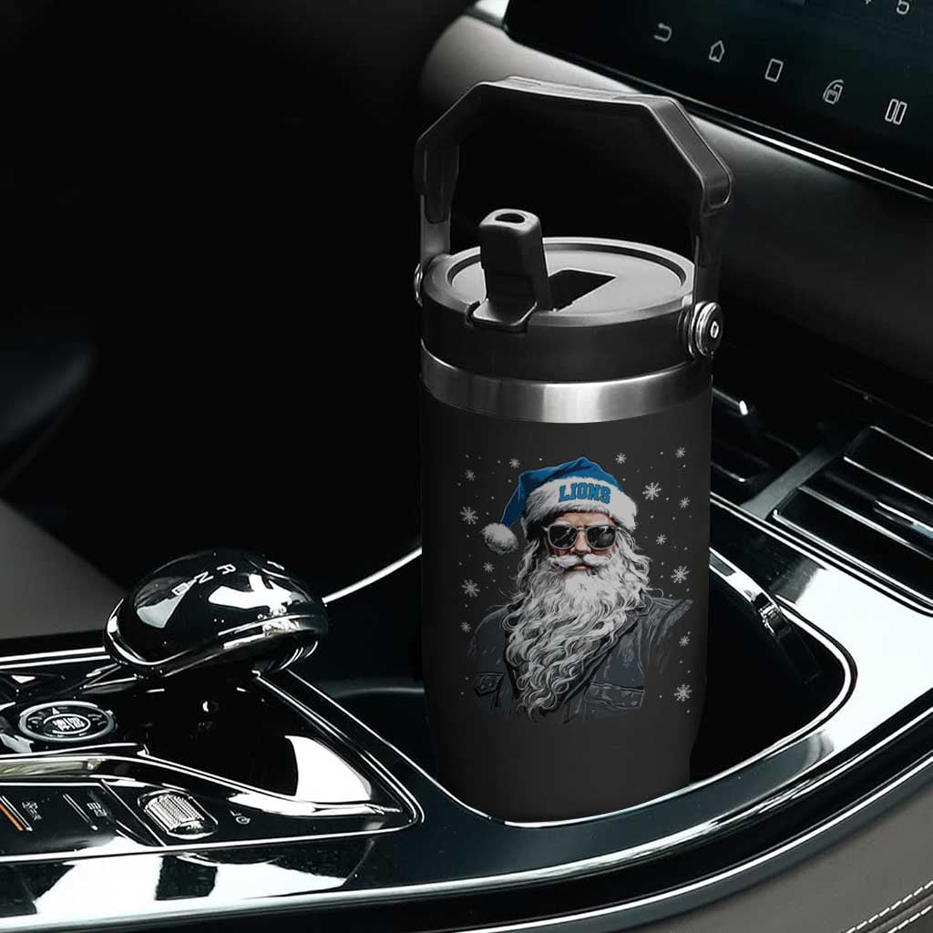 Vintage DFL Christmas Flip Straw Tumbler Retro Santa Lions Fan Game Day TS10 Print Your Wear