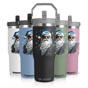 Vintage DFL Christmas Flip Straw Tumbler Retro Santa Lions Fan Game Day TS10 Print Your Wear