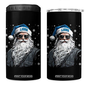 Vintage DFL Christmas 4 in 1 Can Cooler Tumbler Retro Santa Lions Fan Game Day TS10 One Size: 16 oz Black Print Your Wear