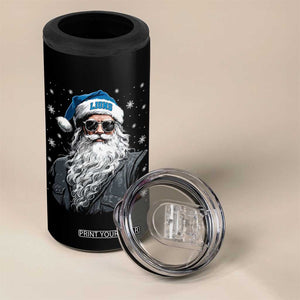 Vintage DFL Christmas 4 in 1 Can Cooler Tumbler Retro Santa Lions Fan Game Day TS10 Print Your Wear