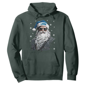 Vintage DFL Christmas Hoodie Retro Santa Lions Fan Game Day TS10 Dark Forest Green Print Your Wear