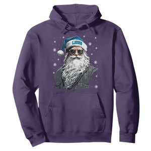Vintage DFL Christmas Hoodie Retro Santa Lions Fan Game Day TS10 Purple Print Your Wear