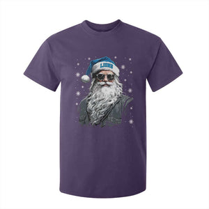 Vintage DFL Christmas T Shirt For Kid Retro Santa Lions Fan Game Day TS10 Purple Print Your Wear