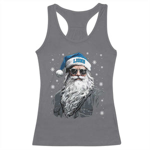 Vintage DFL Christmas Racerback Tank Top Retro Santa Lions Fan Game Day TS10 Charcoal Print Your Wear