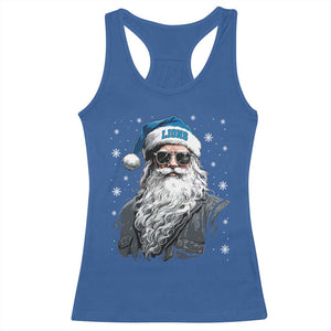 Vintage DFL Christmas Racerback Tank Top Retro Santa Lions Fan Game Day TS10 Royal Blue Print Your Wear
