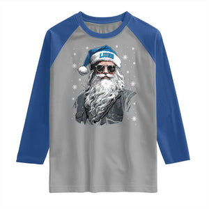 Vintage DFL Christmas Raglan Shirt Retro Santa Lions Fan Game Day TS10 Sport Gray Royal Print Your Wear
