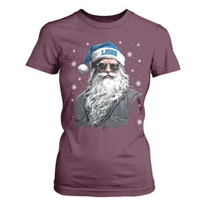 Vintage DFL Christmas T Shirt For Women Retro Santa Lions Fan Game Day TS10 Maroon Print Your Wear