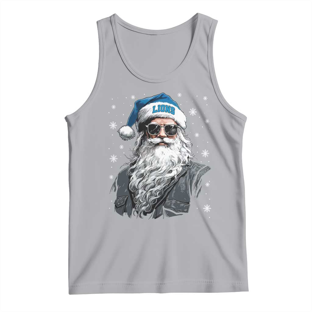 Vintage DFL Christmas Tank Top Retro Santa Lions Fan Game Day TS10 Athletic Heather Print Your Wear
