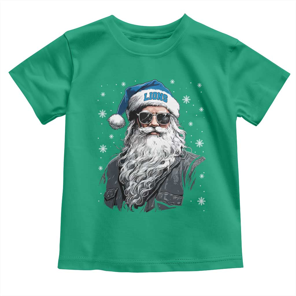 Vintage DFL Christmas Toddler T Shirt Retro Santa Lions Fan Game Day TS10 Irish Green Print Your Wear