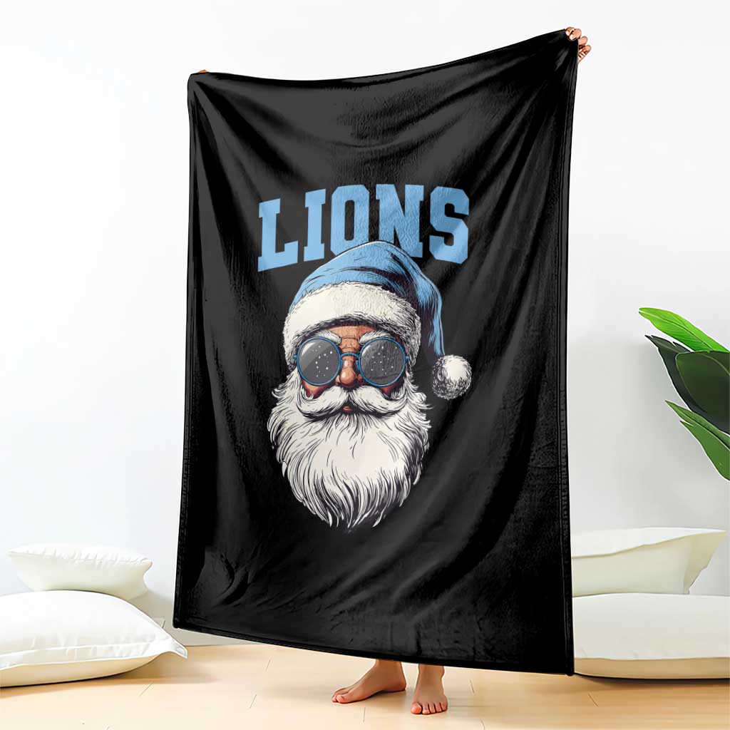 LF Football Christmas Throw Blanket Vintage Santa Claus Face Game Day TS10 Print Your Wear