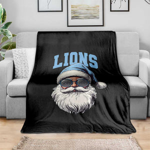 LF Football Christmas Throw Blanket Vintage Santa Claus Face Game Day TS10 Print Your Wear