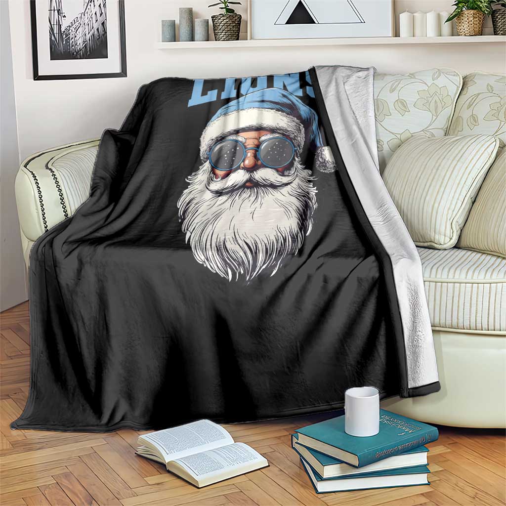 LF Football Christmas Throw Blanket Vintage Santa Claus Face Game Day TS10 Print Your Wear