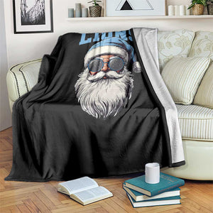 LF Football Christmas Throw Blanket Vintage Santa Claus Face Game Day TS10 Print Your Wear
