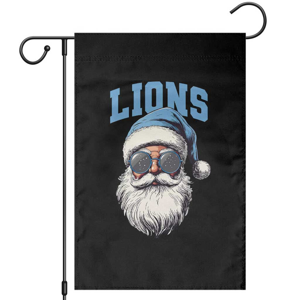 LF Football Christmas Garden Flag Vintage Santa Claus Face Game Day TS10 Black Print Your Wear