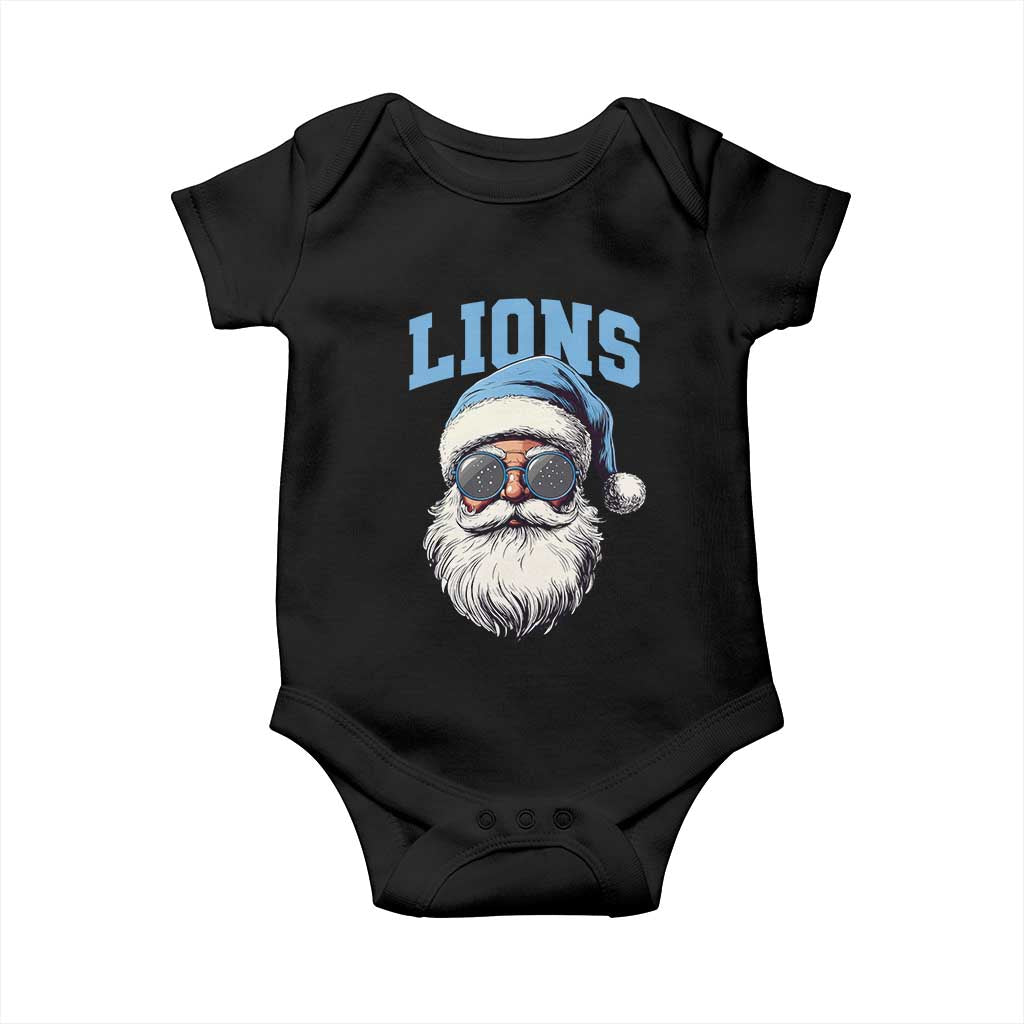 LF Football Christmas Baby Onesie Vintage Santa Claus Face Game Day TS10 Black Print Your Wear