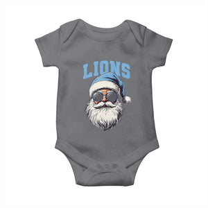 LF Football Christmas Baby Onesie Vintage Santa Claus Face Game Day TS10 Charcoal Print Your Wear