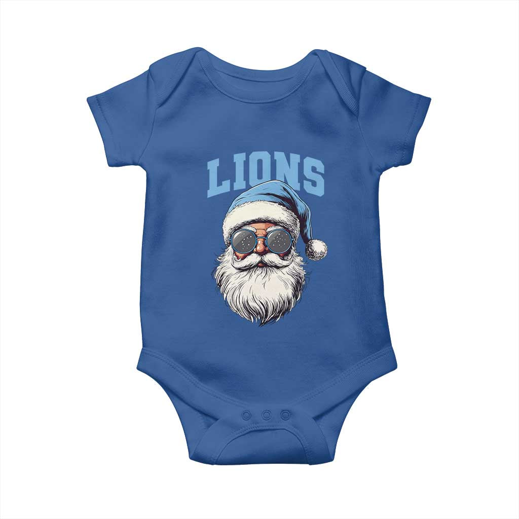LF Football Christmas Baby Onesie Vintage Santa Claus Face Game Day TS10 Royal Blue Print Your Wear