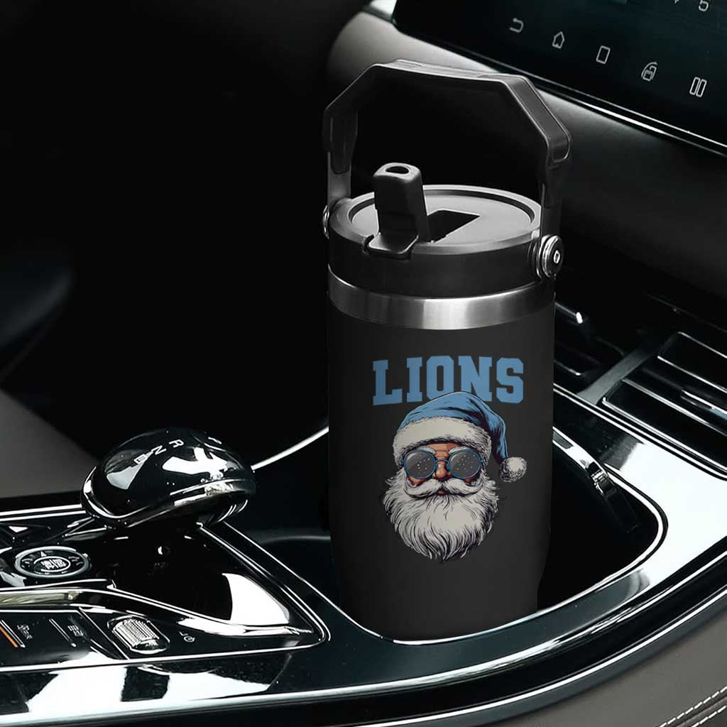 LF Football Christmas Flip Straw Tumbler Vintage Santa Claus Face Game Day TS10 Print Your Wear