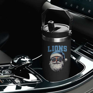 LF Football Christmas Flip Straw Tumbler Vintage Santa Claus Face Game Day TS10 Print Your Wear