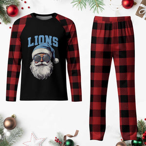 LF Football Christmas Plaid Pajama Set Vintage Santa Claus Face Game Day TS10 Buffalo Plaid Print Your Wear