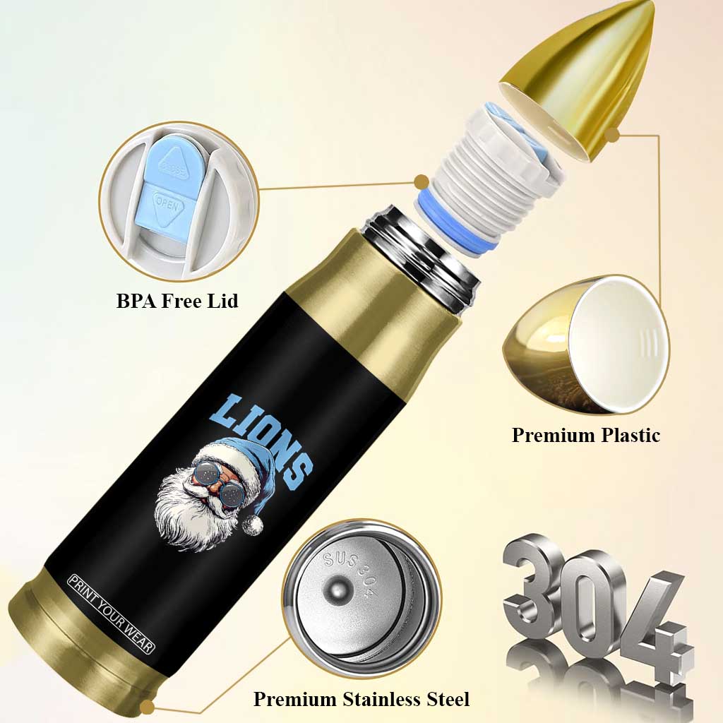 LF Football Christmas Bullet Tumbler Vintage Santa Claus Face Game Day TS10 Print Your Wear