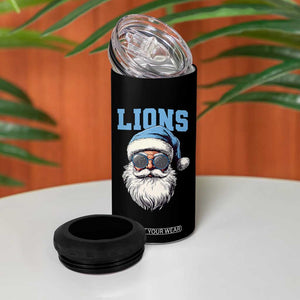 LF Football Christmas 4 in 1 Can Cooler Tumbler Vintage Santa Claus Face Game Day TS10 Print Your Wear
