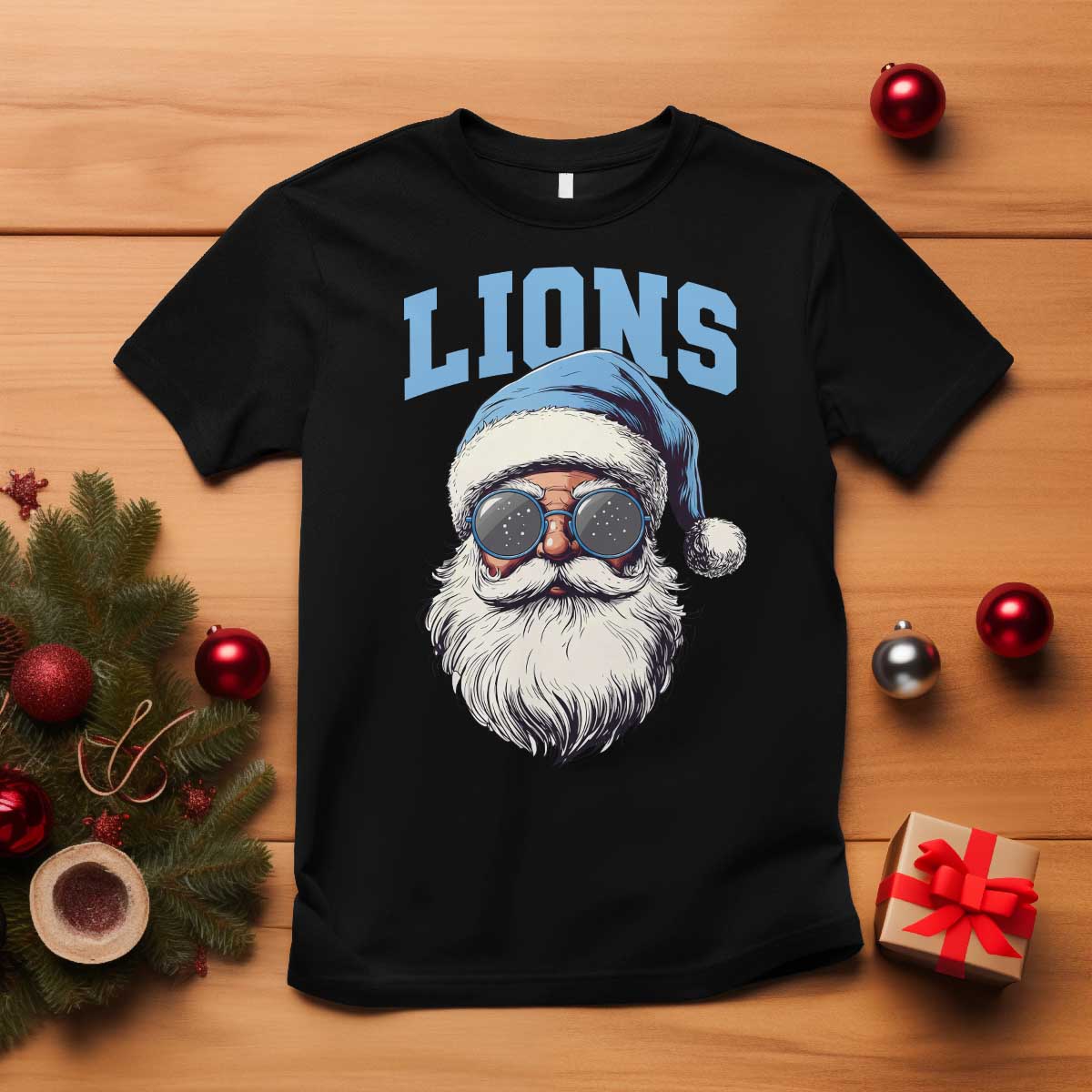 LF Football Christmas T Shirt Vintage Santa Claus Face Game Day TS10 Black Print Your Wear