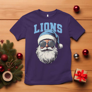 LF Football Christmas T Shirt Vintage Santa Claus Face Game Day TS10 Purple Print Your Wear