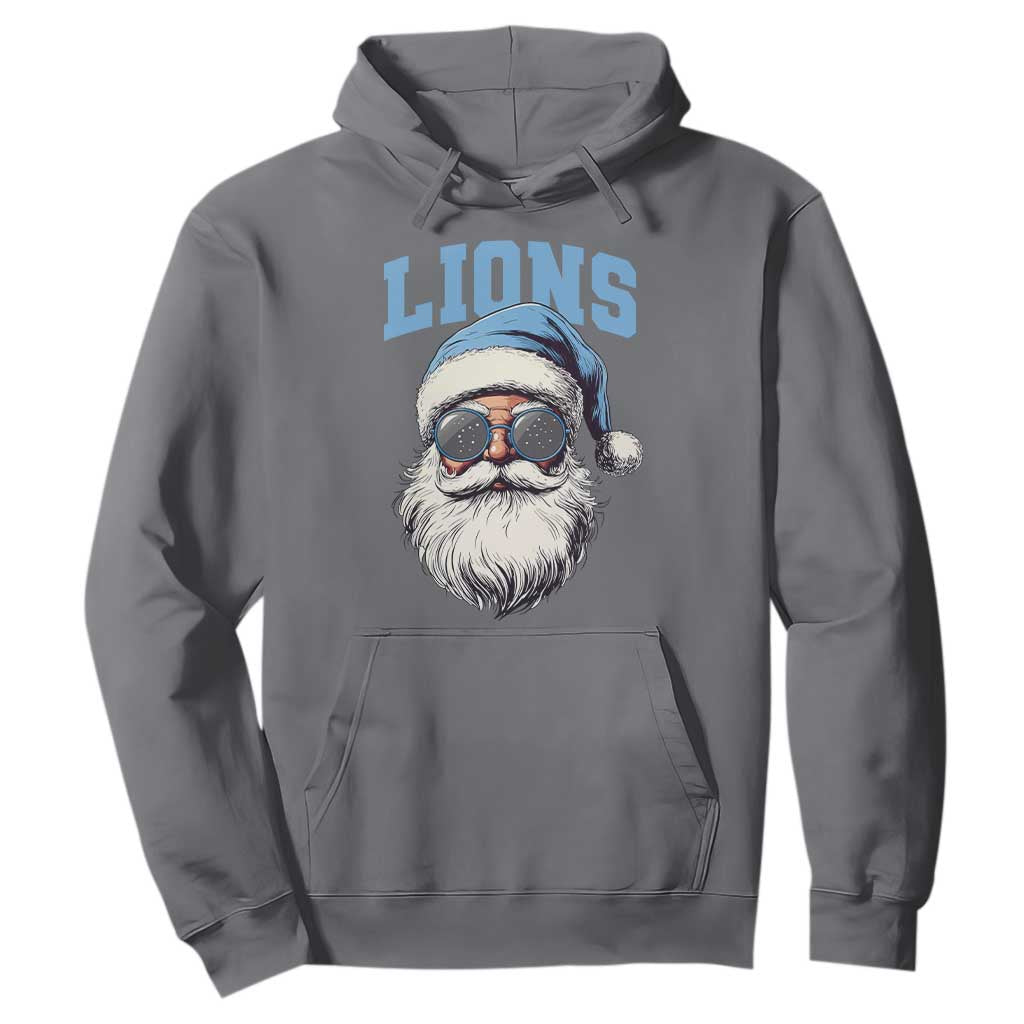 LF Football Christmas Hoodie Vintage Santa Claus Face Game Day TS10 Charcoal Print Your Wear