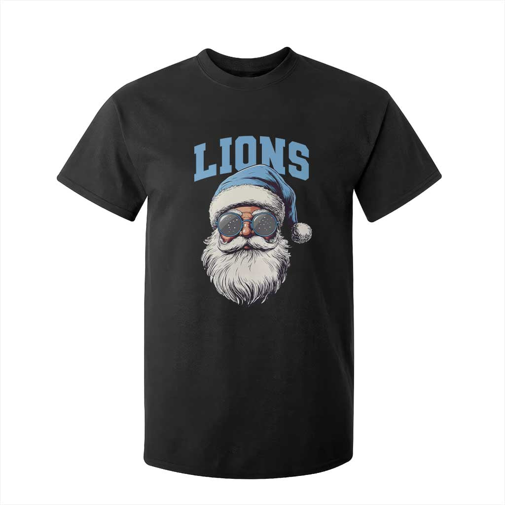 LF Football Christmas T Shirt For Kid Vintage Santa Claus Face Game Day TS10 Black Print Your Wear