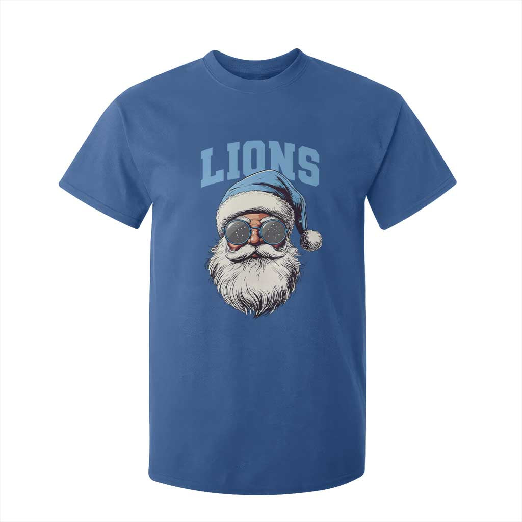 LF Football Christmas T Shirt For Kid Vintage Santa Claus Face Game Day TS10 Royal Blue Print Your Wear