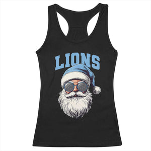 LF Football Christmas Racerback Tank Top Vintage Santa Claus Face Game Day TS10 Black Print Your Wear