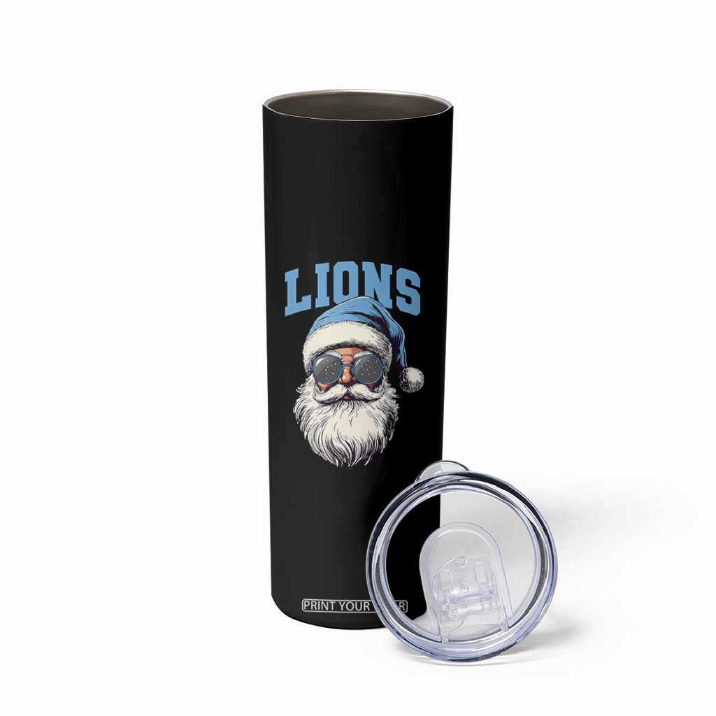 LF Football Christmas Skinny Tumbler Vintage Santa Claus Face Game Day TS10 Print Your Wear