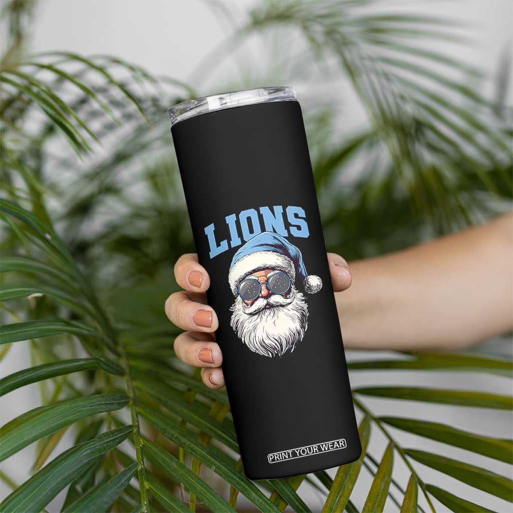 LF Football Christmas Skinny Tumbler Vintage Santa Claus Face Game Day TS10 Print Your Wear