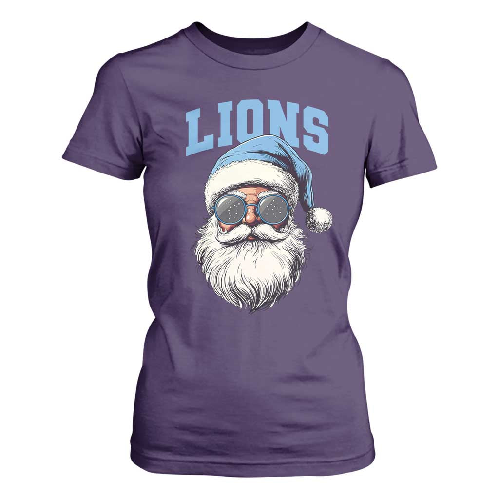LF Football Christmas T Shirt For Women Vintage Santa Claus Face Game Day TS10 Purple Print Your Wear