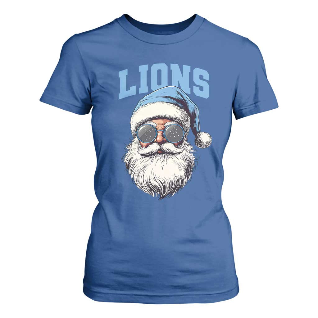 LF Football Christmas T Shirt For Women Vintage Santa Claus Face Game Day TS10 Royal Blue Print Your Wear
