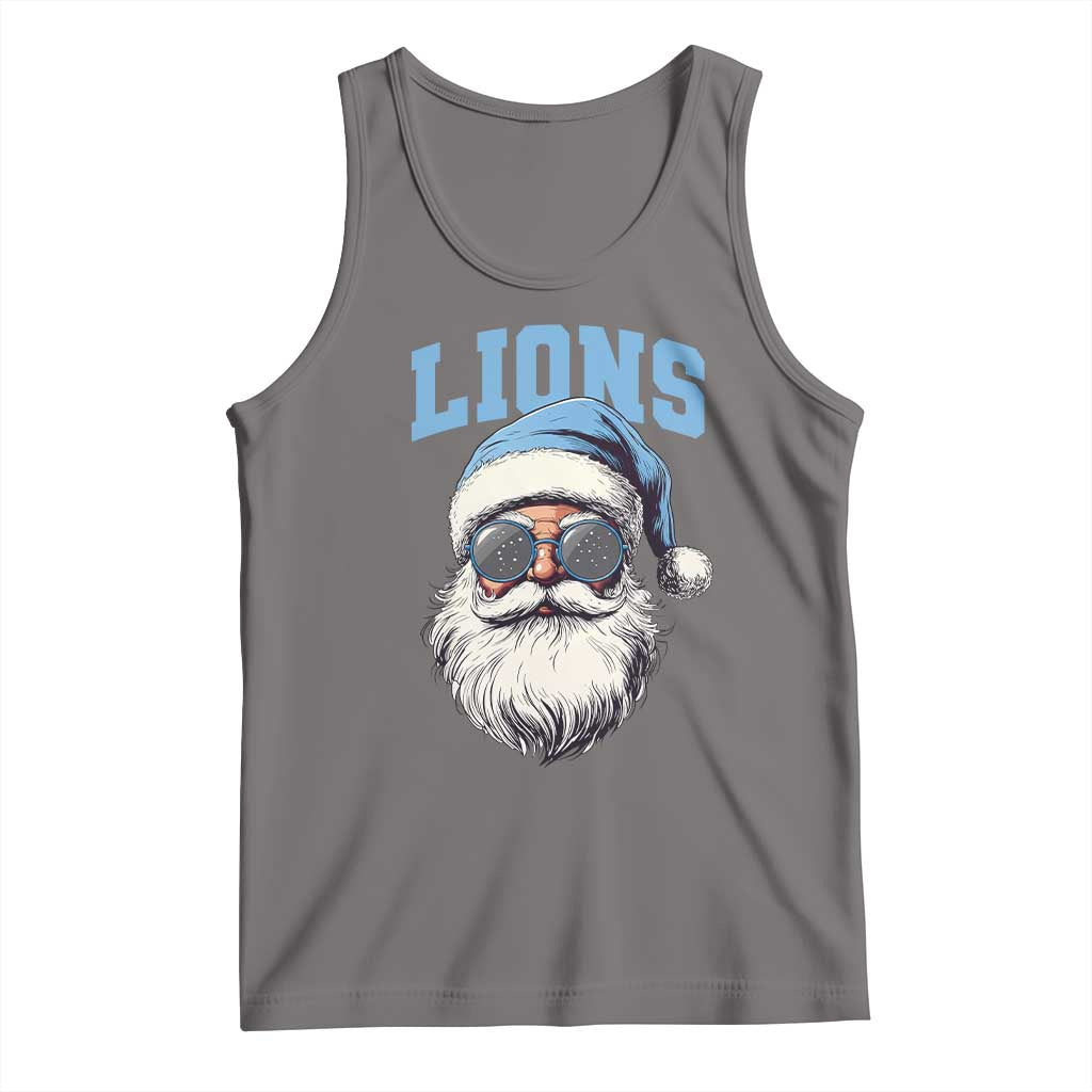 LF Football Christmas Tank Top Vintage Santa Claus Face Game Day TS10 Deep Heather Print Your Wear