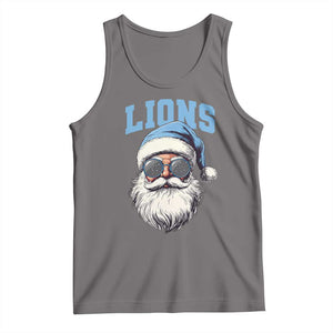LF Football Christmas Tank Top Vintage Santa Claus Face Game Day TS10 Deep Heather Print Your Wear